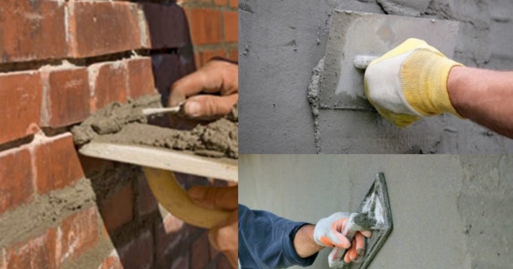 Difference between plastering & pointing