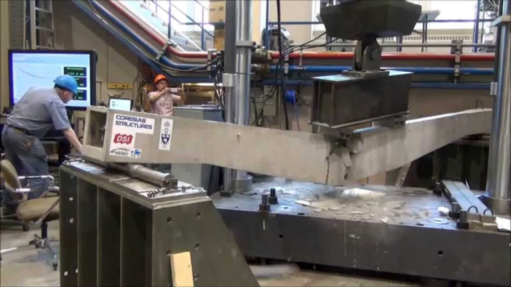 Prestressed Concrete Beam Load Test to Failure