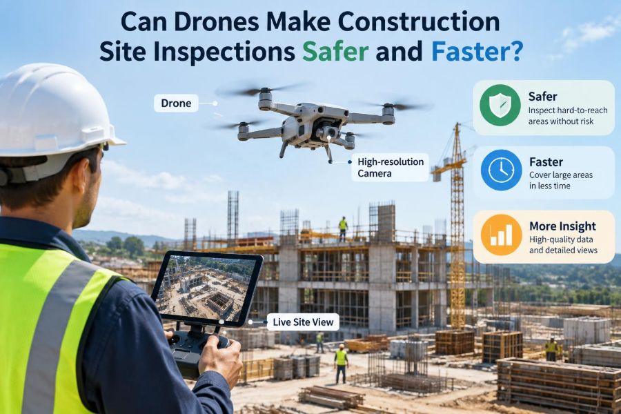 🛰️ Can Drones Make Construction Site Inspections Safer and Faster?