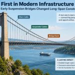 🌉 First in Modern Infrastructure: How Early Suspension Bridges Changed Long-Span Construction