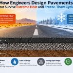 🌡️ How Engineers Design Pavements That Survive Extreme Heat and Freeze-Thaw Cycles