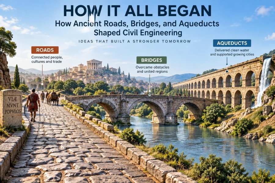 🌉 How It All Began: How Ancient Roads, Bridges, and Aqueducts Shaped Civil Engineering
