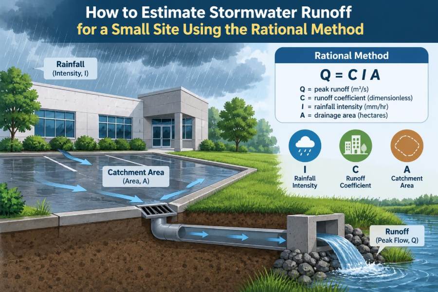 🌧️ How to Estimate Stormwater Runoff for a Small Site Using the Rational Method