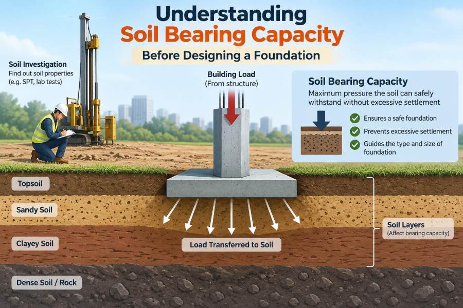 🌉 Understanding Soil Bearing Capacity Before Designing a Foundation