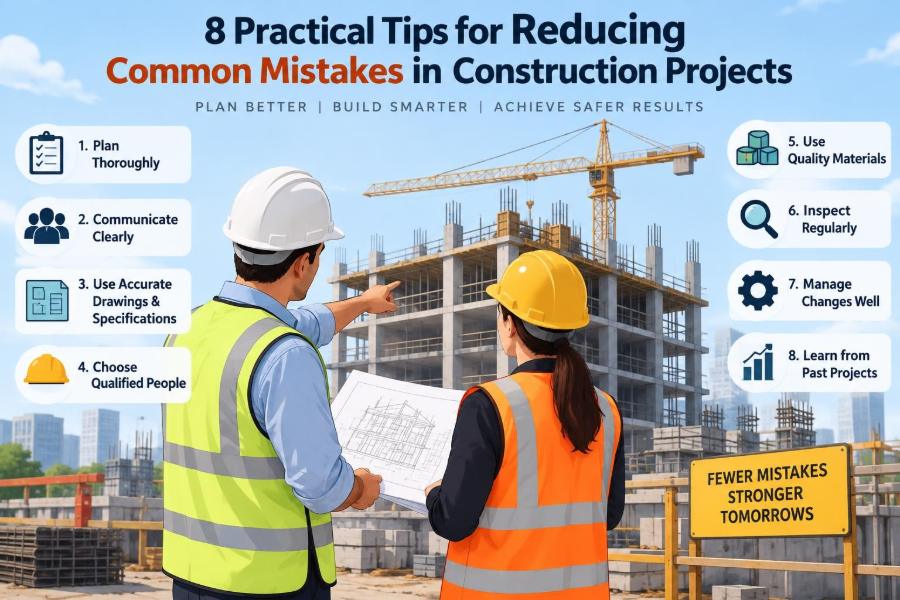 🌉 8 Practical Tips for Reducing Common Mistakes in Construction Projects