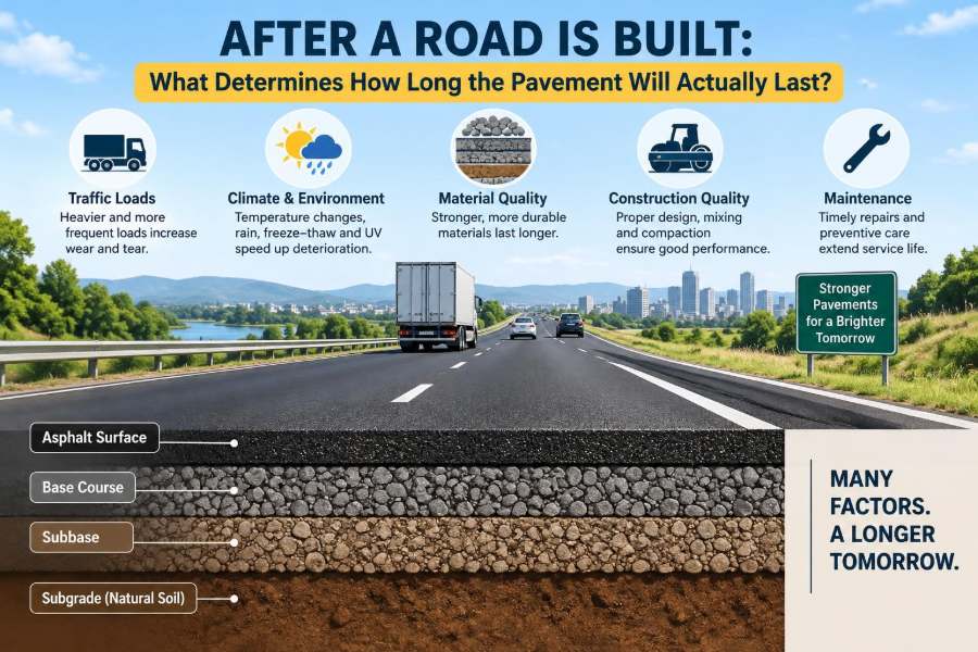 🌉 After a Road Is Built: What Determines How Long the Pavement Will Actually Last?