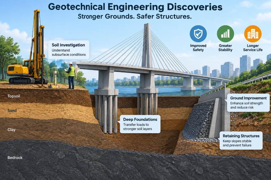 🌉 Discoveries in Geotechnical Engineering That Improved the Safety of Foundations and Infrastructure