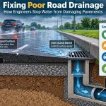 🌧️ Fixing Poor Road Drainage: How Engineers Stop Water from Damaging Pavements