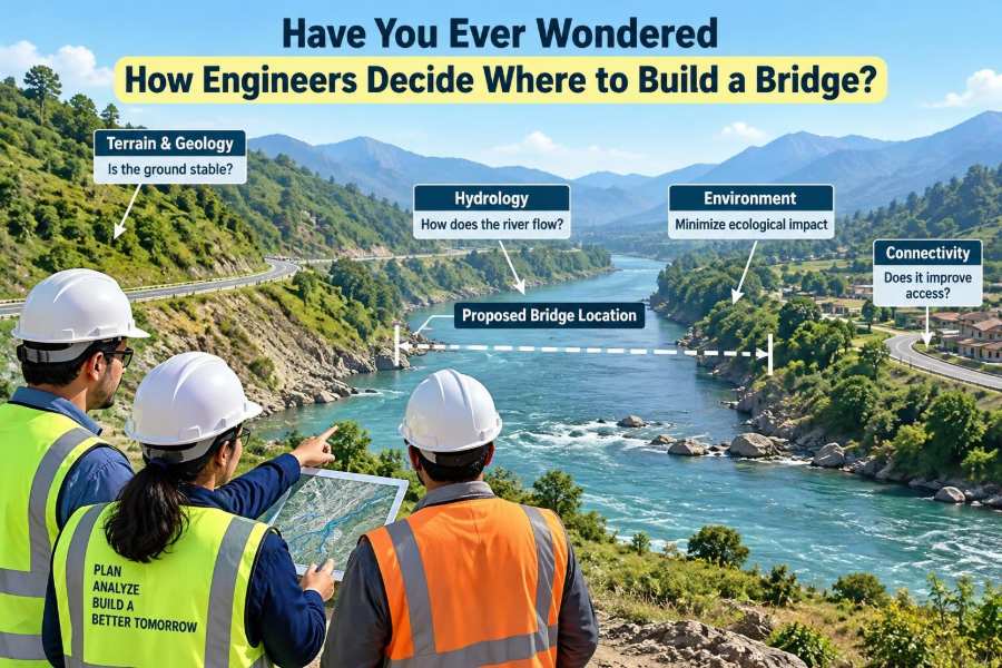 🌉 Have You Ever Wondered How Engineers Decide Where to Build a Bridge?