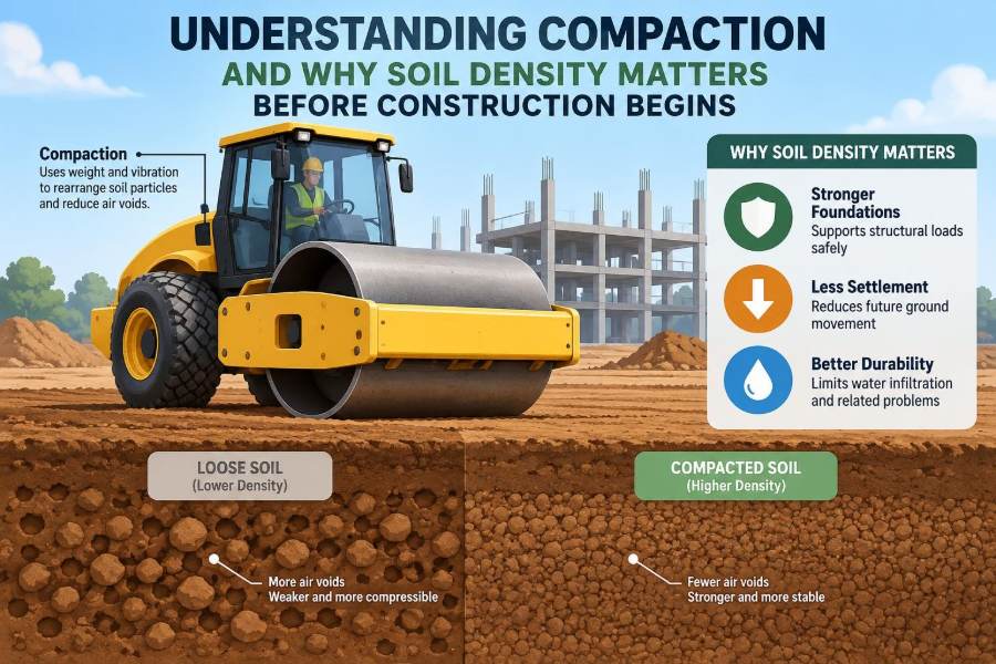 π Understanding Compaction and Why Soil Density Matters Before Construction Begins