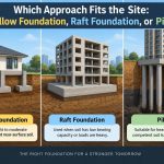 🌉 Which Approach Fits the Site: Shallow Foundation, Raft Foundation, or Piles?