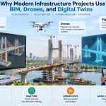 🌉 Why Modern Infrastructure Projects Use BIM, Drones, and Digital Twins
